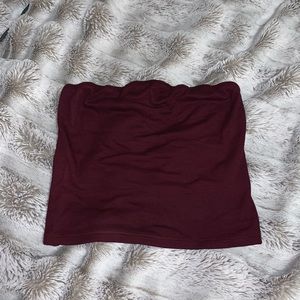 american eagle maroon tube top